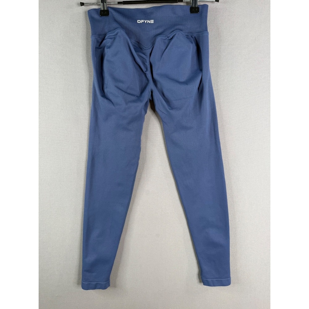 DFYNE Dynamic Seamless Scrunch Leggings Womens S Blue High Waist Contouring